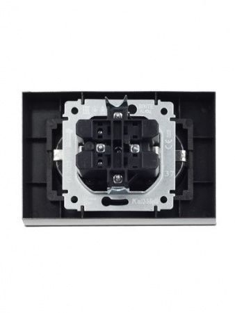 BRITE Розетка 2-местная с заземлением с защитными шторками 16А в сборе РСш12-3-БрШ шампань IEK