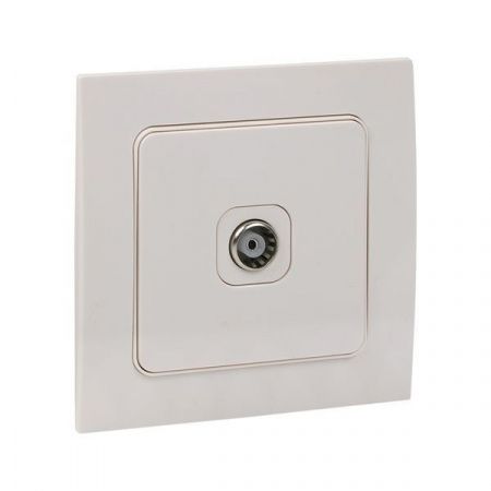 Стокгольм Механизм Розетки TV 1-местной 75Ом 5-862МГц винтовые клеммы белый EKF PROxima