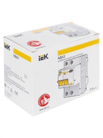 Диф. автомат  2П  25А 100мА  IEK  АД-12
