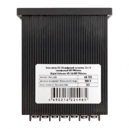 Вольтметр  EKF  VD-723 цифр. на панель (72х72) 3-фазн. PROxima