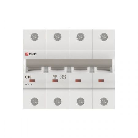 Автоматический выключатель ВА 47-125 4P 10А (C) 15кА PROXIMA EKF