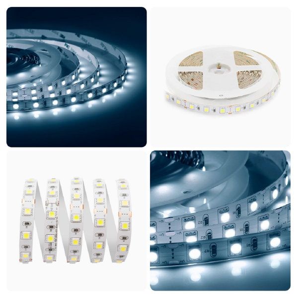 Светодиодная лента Apeyron 14,4W/m 60LED/m 5050SMD холодный белый 5M 00-15
