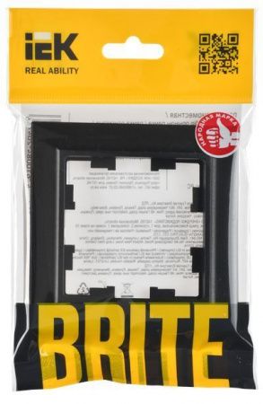 BRITE Рамка 1-местная РУ-1-БрЧ черный IEK
