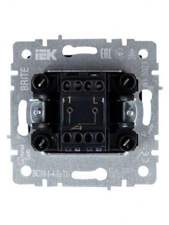 BRITE Выключатель 1-клавишный самовозвратный 10А ВС10-1-4-БрТБ темная бронза IEK