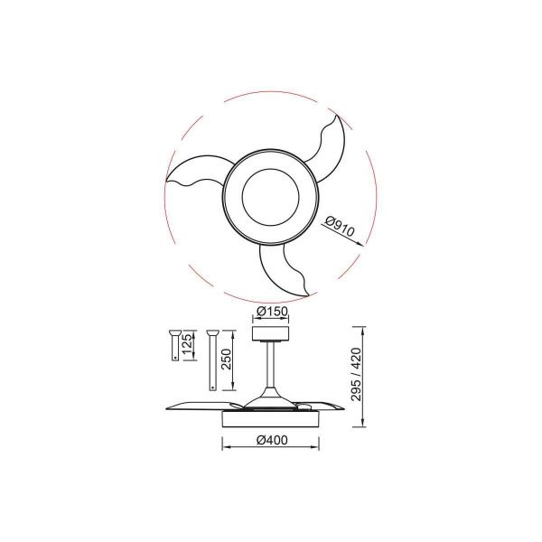 Люстра-вентилятор Mantra NISEKO FAN S 9013