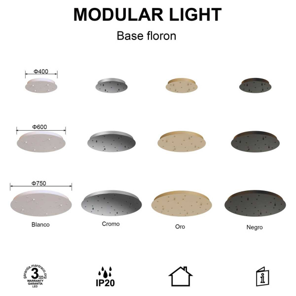 Потолочное основание Mantra Modular Light Florones 9376