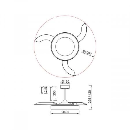 Люстра-вентилятор Mantra NISEKO FAN M 9010