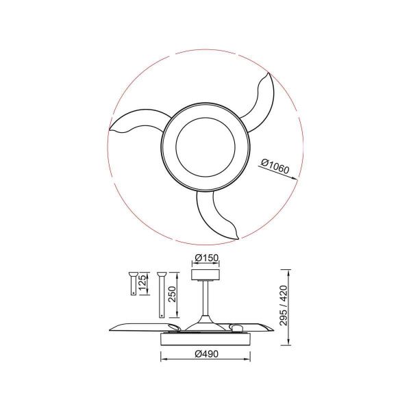 Люстра-вентилятор Mantra NISEKO FAN M 9010