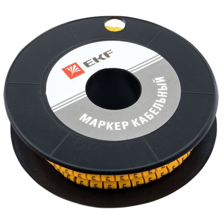 Маркер кабельный 2,5 мм2 "5" (1000 шт.) (ЕС-1) EKF PROxima