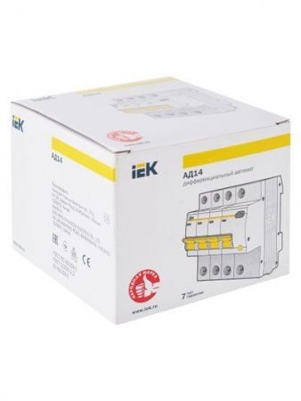 KARAT Дифференциальный автомат АД14 4P 6А 10мА тип AC IEK