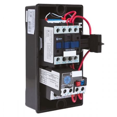 Пускатель магнитный ПМЛ-1230-9А-230В с тепловым реле 7-10А в корпусе IP65, с кнопками Пуск/Стоп, с индикацией