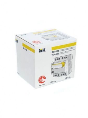 Выключатель дифференциальный (УЗО) ВД1-63S 4Р 40А 100мА IEK
