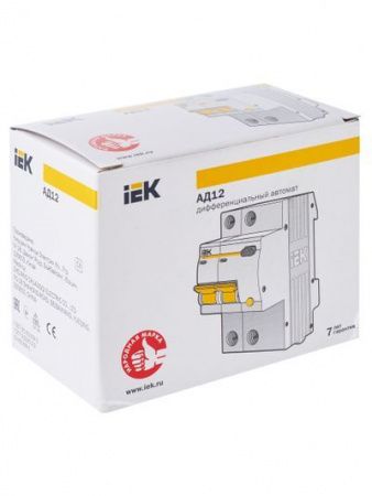KARAT Дифференциальный автомат АД12 2P 63А 30мА тип AC IEK