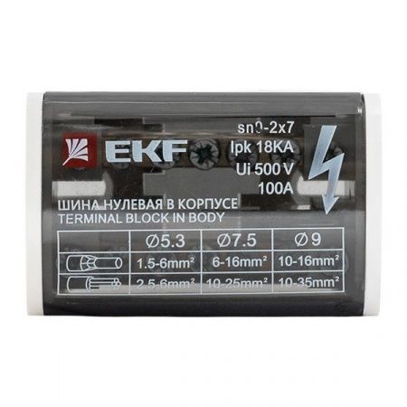 Шина нулевая в корпусе (2x7) EKF PROxima