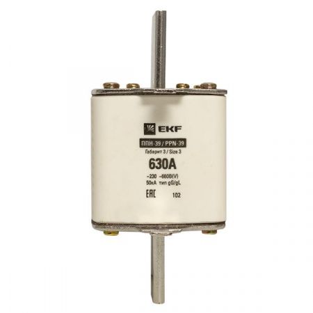 Плавкая вставка ППН-39 630/630А габарит 3 EKF