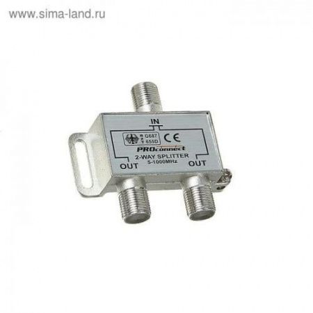 Делитель на 2TV F разъём 5-1000 МГц  PROCONNECT  05-6021