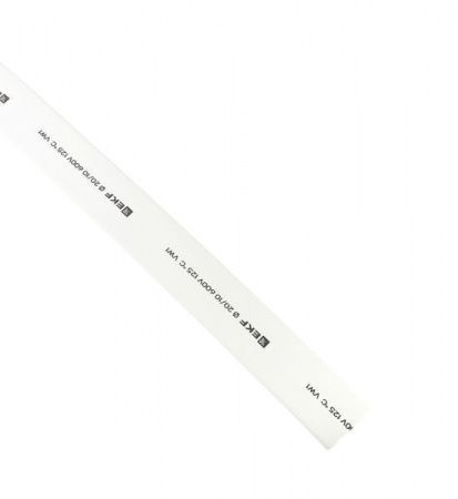 Термоусаживаемая трубка ТУТ нг 20/10 белая рулон EKF PROxima