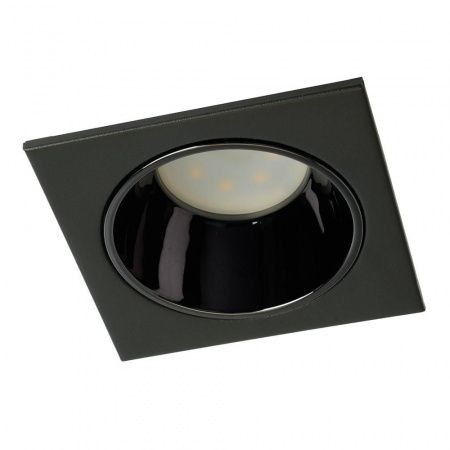 Светильник встраиваемый Feron DL3112 потолочный MR16 G5.3  черный + черный хром 51408