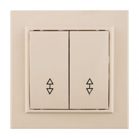 Выключатель 2-кл. СП проходной 10А бежевый Минск EKF