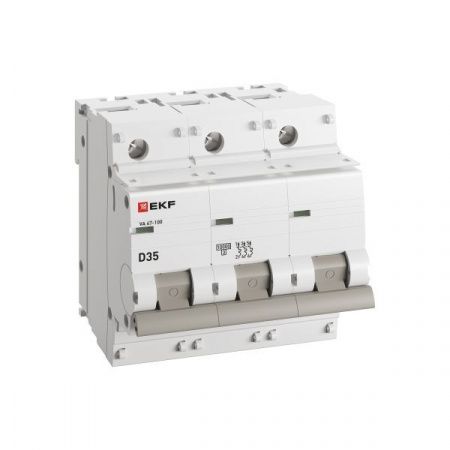 Автоматический выключатель ВА 47-100 3P 35А (D) 10kA PROXIMA EKF