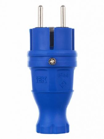 IEK ОМЕГА Вилка прям. IP44 синяя ВБп3-1-0м PKR01-016-2-K07