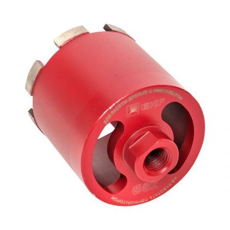 Коронка алмазная для дрелей с микроударом (верхнее пылеудаление) DCH-82MHS Micro Hit Laser M16 EKF Professional