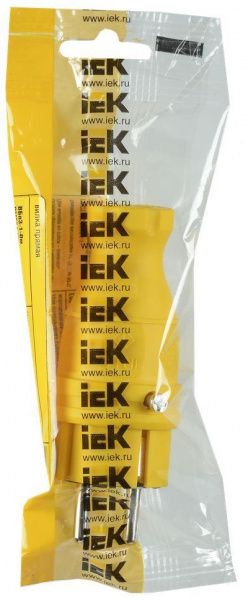 Вилка прямая ВБп3-1-0м IP44 ОМЕГА каучук жёлтая IEK