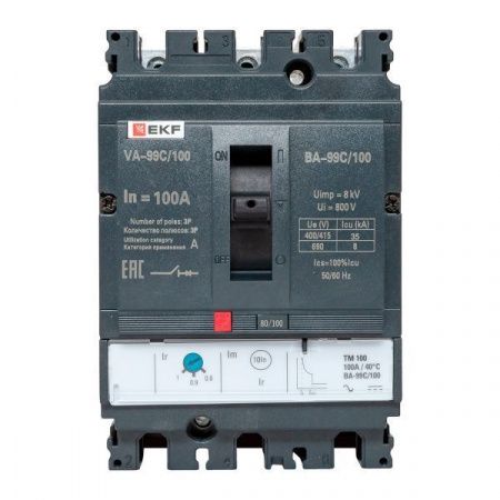 Выключатель автоматический ВА-99C 100/100А 3P 35кА EKF