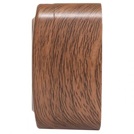 Розетка 2-местная ОП Минск 10А без заземления тёмное дерево EKF