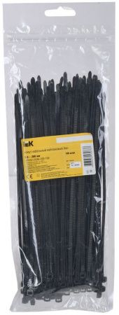 Хомут 3,6х200мм нейлон черный (100шт) IEK