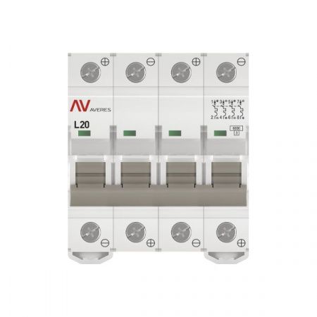Выключатель автоматический AV-6 DC 4P 20A (L) 6kA EKF AVERES