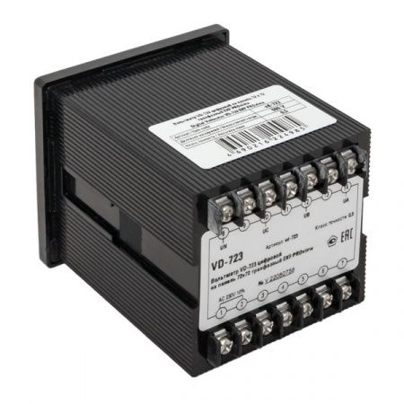 Вольтметр  EKF  VD-723 цифр. на панель (72х72) 3-фазн. PROxima