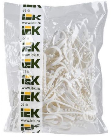 Дюбель хомут 19-25мм нейлон белый (100шт) IEK