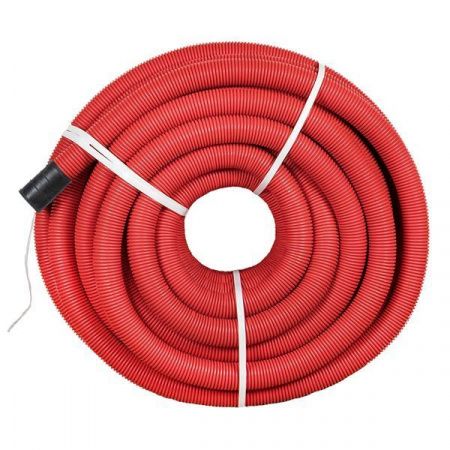 Труба гофр. двустенная ПНД/ПНД гибкая с протяжкой d90 мм (50 м) красная EKF-Plast
