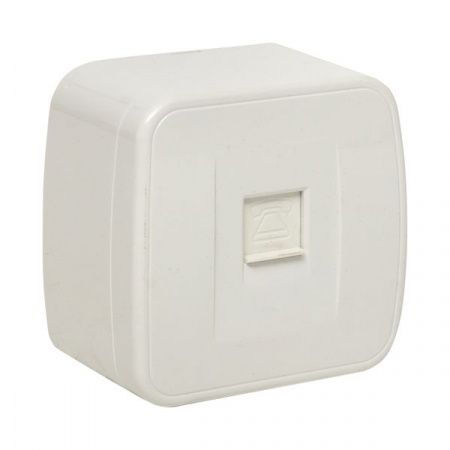 Минск Розетка Phone 1-местная ОП белая EKF Basic