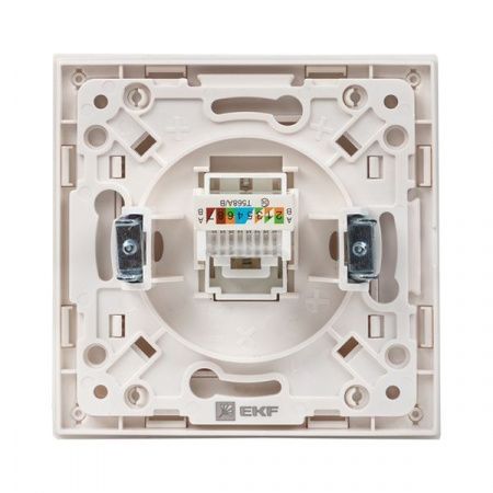 Стокгольм Механизм Розетки RJ-45 1-местной белый EKF PROxima