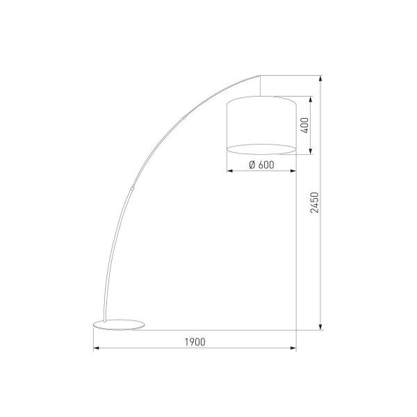 Торшер TK Lighting 5487 Moby Gray