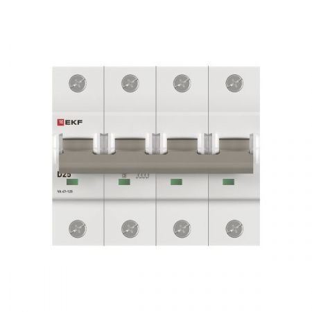 Автоматический выключатель ВА 47-125 4P 25А (D) 15кА PROXIMA EKF