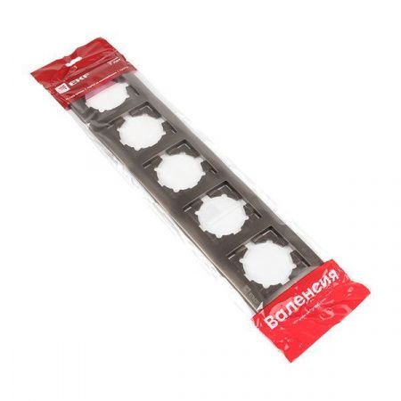 Валенсия Рамка 5-местная графит EKF