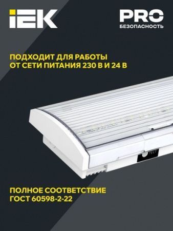 Светильник аварийный ДПА 5040-3 постоянный 3ч IP54 IEK